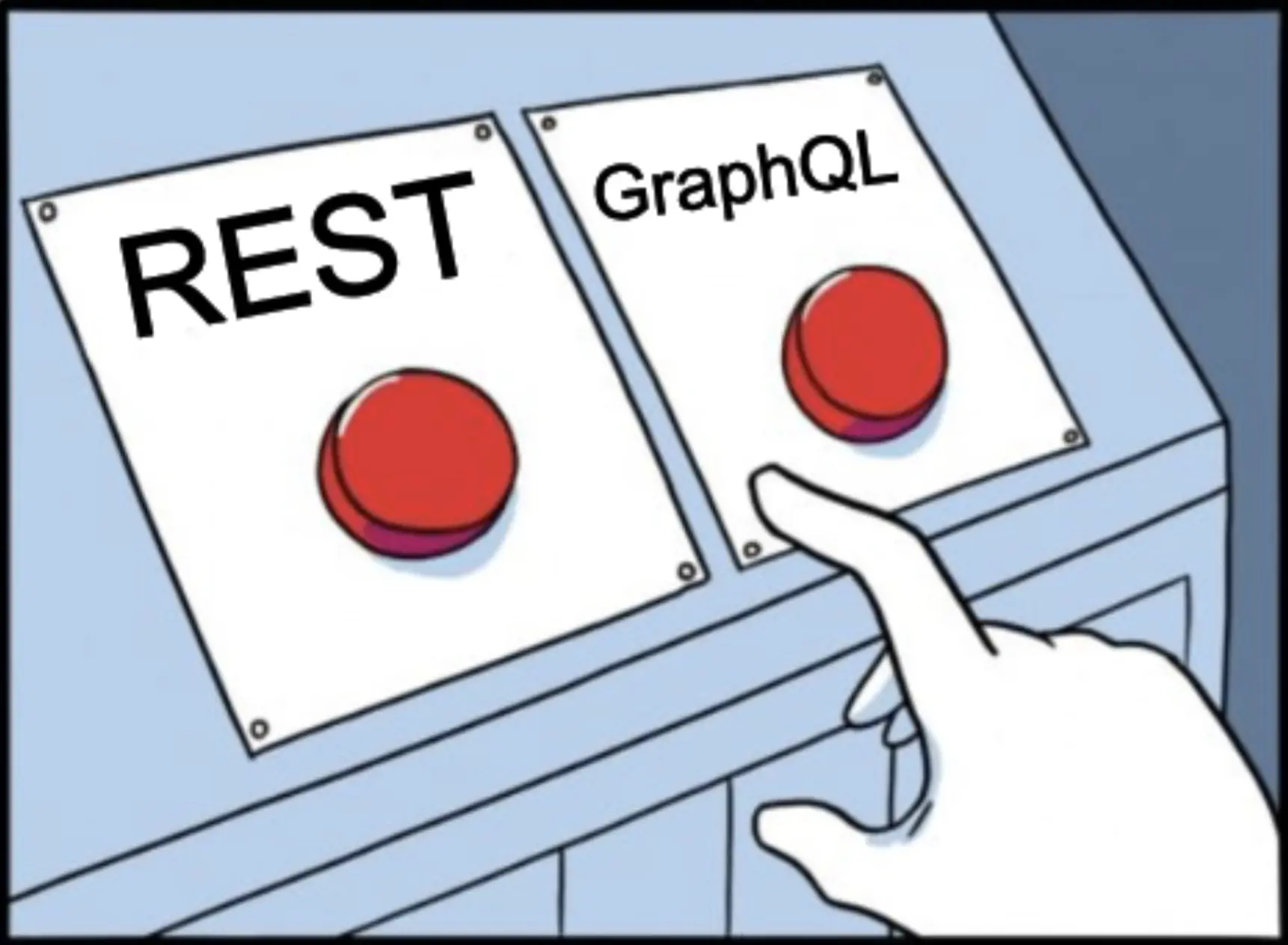 GraphQL vs Rest API meme